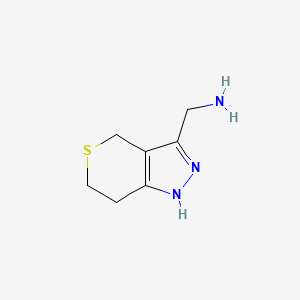 molecular formula C7H11N3S B1470267 (2,4,6,7-Tetrahydrothiopyrano[4,3-c]pyrazol-3-yl)methanamine CAS No. 1545213-69-1