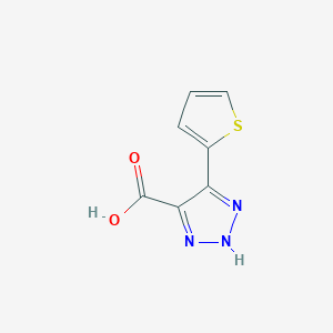 molecular formula C7H5N3O2S B1470268 4-(thiophen-2-yl)-1H-1,2,3-triazole-5-carboxylic acid CAS No. 933714-97-7