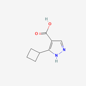 molecular formula C8H10N2O2 B1470269 5-环丁基-1H-吡唑-4-羧酸 CAS No. 1369245-22-6