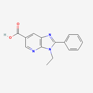 molecular formula C15H13N3O2 B1470272 3-Ethyl-2-phenyl-3H-imidazo[4,5-b]pyridine-6-carboxylic acid CAS No. 927801-55-6