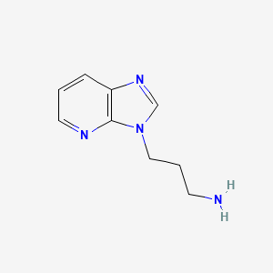 molecular formula C9H12N4 B1470276 3-(3H-imidazo[4,5-b]pyridin-3-yl)propan-1-amine CAS No. 484671-94-5