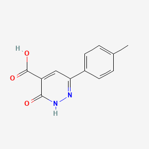 molecular formula C12H10N2O3 B1470285 3-Oxo-6-(p-tolyl)-2,3-dihydropyridazine-4-carboxylic acid CAS No. 1477991-68-6