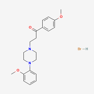 Propiophenone, 4'-methoxy-3-(4-(o-methoxyphenyl)-1-piperazinyl)-, monohydrobromide