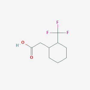 molecular formula C9H13F3O2 B1470311 2-[2-(三氟甲基)环己基]乙酸 CAS No. 1554459-25-4