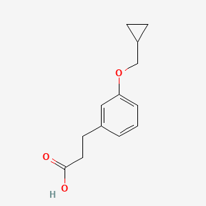 molecular formula C13H16O3 B1470312 3-(3-Cyclopropylmethoxyphenyl)-propionic acid CAS No. 1350515-10-4