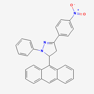 5-(Anthracen-9-YL)-3-(4-nitrophenyl)-1-phenyl-4,5-dihydro-1H-pyrazole