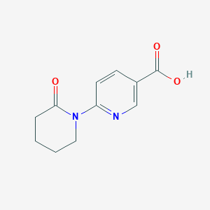 molecular formula C11H12N2O3 B1470314 6-(2-Oxopiperidin-1-yl)nicotinic acid CAS No. 1780043-23-3