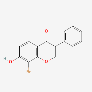 molecular formula C15H9BrO3 B14703149 8-Bromo-7-hydroxy-3-phenyl-4H-1-benzopyran-4-one CAS No. 19816-31-0