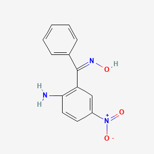 molecular formula C13H11N3O3 B14703158 (NZ)-N-[(2-amino-5-nitrophenyl)-phenylmethylidene]hydroxylamine 