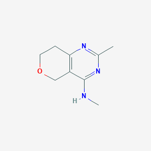 molecular formula C9H13N3O B1470317 N,2-dimethyl-5H,7H,8H-pyrano[4,3-d]pyrimidin-4-amine CAS No. 1557435-61-6