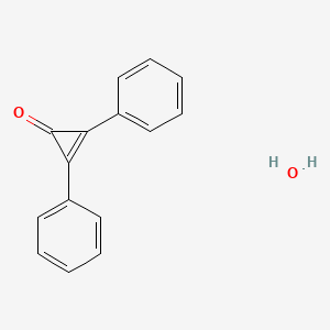 molecular formula C15H12O2 B14703178 2,3-Diphenylcyclopropenone monohydrate CAS No. 20666-10-8