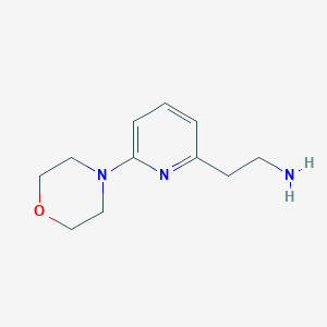 molecular formula C11H17N3O B1470319 2-(6-Morpholinopyridin-2-yl)ethan-1-amine CAS No. 1379896-84-0
