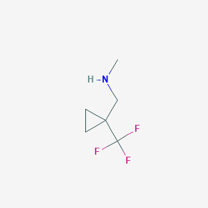 molecular formula C6H10F3N B1470320 N-methyl-1-(1-(trifluoromethyl)cyclopropyl)methanamine CAS No. 1557477-90-3