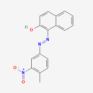 molecular formula C17H13N3O3 B14703219 1-[2-(4-Methyl-3-nitrophenyl)hydrazinylidene]naphthalen-2(1H)-one CAS No. 25060-05-3