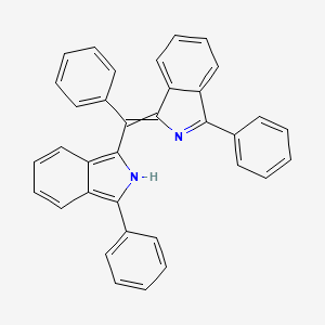 molecular formula C35H24N2 B14703225 3-Phenyl-1-[phenyl(3-phenyl-2H-isoindol-1-yl)methylidene]-1H-isoindole CAS No. 20878-35-7