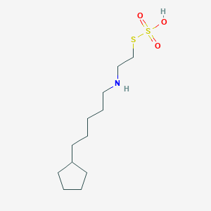 Ethanethiol, 2-(5-cyclopentylpentyl)amino-, hydrogen sulfate (ester)