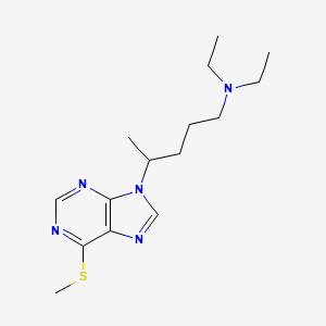 molecular formula C15H25N5S B14703316 N,N-diethyl-4-(6-methylsulfanylpurin-9-yl)pentan-1-amine CAS No. 21267-89-0