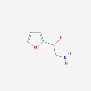 molecular formula C6H8FNO B1470332 2-Fluoro-2-(furan-2-yl)ethan-1-amine CAS No. 1554145-09-3