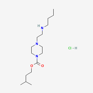 1-Piperazinecarboxylic acid, 4-(2-(butylamino)ethyl)-, isopentyl ester, hydrochloride