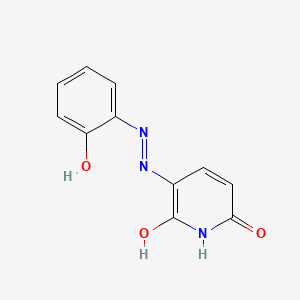 molecular formula C11H9N3O3 B14703369 3-[(2-Hydroxyphenyl)azo]-2,6-pyridinediol CAS No. 21269-89-6