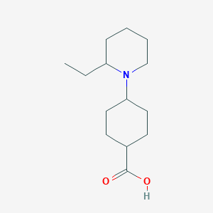 molecular formula C14H25NO2 B1470339 4-(2-乙基哌啶-1-基)环己烷-1-羧酸 CAS No. 1545526-55-3