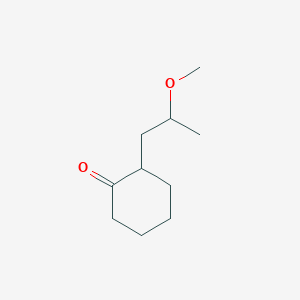 molecular formula C10H18O2 B14703393 2-(2-Methoxypropyl)cyclohexanone CAS No. 22931-93-7