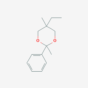 molecular formula C14H20O2 B14703417 5-Ethyl-2,5-dimethyl-2-phenyl-1,3-dioxane CAS No. 24571-26-4