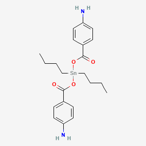 molecular formula C22H30N2O4Sn B14703418 4,4'-[(Dibutylstannanediyl)bis(oxycarbonyl)]dianiline CAS No. 20556-88-1