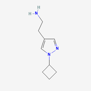 molecular formula C9H15N3 B1470342 2-(1-cyclobutyl-1H-pyrazol-4-yl)ethan-1-amine CAS No. 1554453-53-0