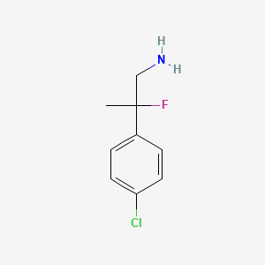 molecular formula C9H11ClFN B1470343 2-(4-Chlorophenyl)-2-fluoropropan-1-amine CAS No. 1004282-47-6