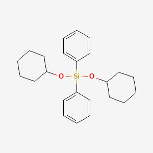 molecular formula C24H32O2Si B14703434 Bis(cyclohexyloxy)(diphenyl)silane CAS No. 18755-09-4