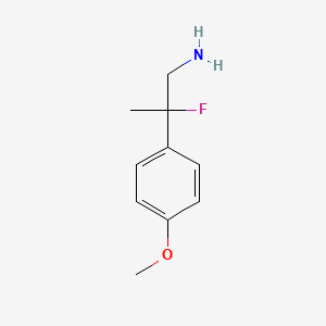 molecular formula C10H14FNO B1470344 2-Fluoro-2-(4-methoxyphenyl)propan-1-amine CAS No. 1556950-85-6
