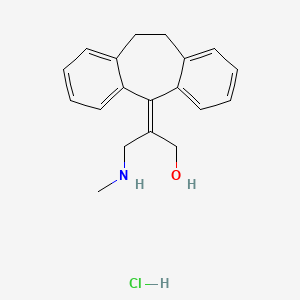 molecular formula C19H22ClNO B14703465 2-Propanol, 1-(10,11-dihydro-5H-dibenzo(a,d)cyclohepten-5-ylidene)-3-(methylamino)-, hydrochloride CAS No. 27448-08-4