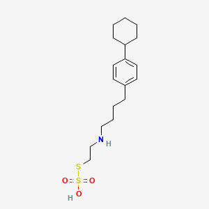 molecular formula C18H29NO3S2 B14703470 S-2-((4-(p-Cyclohexylphenyl)butyl)amino)ethyl thiosulfate CAS No. 21224-64-6