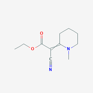 molecular formula C11H16N2O2 B14703476 Ethyl cyano(1-methylpiperidin-2-ylidene)acetate CAS No. 21985-15-9