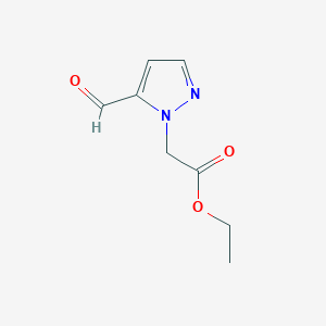 molecular formula C8H10N2O3 B1470349 Ethyl (5-formyl-1H-pyrazol-1-yl)acetate CAS No. 1345688-04-1