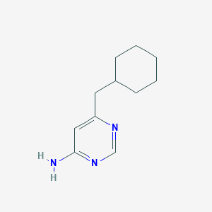 molecular formula C11H17N3 B1470351 6-(Cyclohexylmethyl)pyrimidin-4-amine CAS No. 1557845-90-5