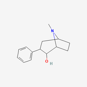 molecular formula C14H19NO B14703533 8-Methyl-3-phenyl-8-azabicyclo[3.2.1]octan-2-ol CAS No. 22932-22-5