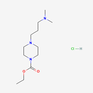 molecular formula C12H26ClN3O2 B14703536 4-(3-(Dimethylamino)propyl)-1-piperazinecarboxylic acid ethyl ester hydrochloride CAS No. 24280-48-6