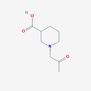 molecular formula C9H15NO3 B1470354 1-(2-Oxopropyl)piperidine-3-carboxylic acid CAS No. 1558407-63-8