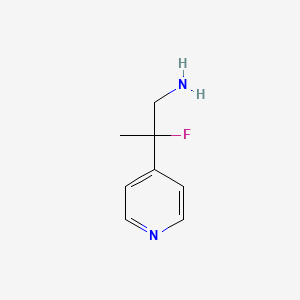 molecular formula C8H11FN2 B1470357 2-氟-2-(吡啶-4-基)丙基胺 CAS No. 1555441-61-6