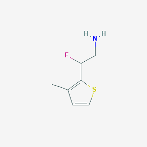 molecular formula C7H10FNS B1470358 2-Fluoro-2-(3-methylthiophen-2-yl)ethan-1-amine CAS No. 1557669-52-9