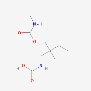 molecular formula C10H20N2O4 B14703587 [2,3-dimethyl-2-(methylcarbamoyloxymethyl)butyl]carbamic acid CAS No. 25384-94-5