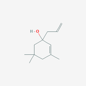 molecular formula C12H20O B14703603 3,5,5-Trimethyl-1-(prop-2-en-1-yl)cyclohex-2-en-1-ol CAS No. 21436-26-0