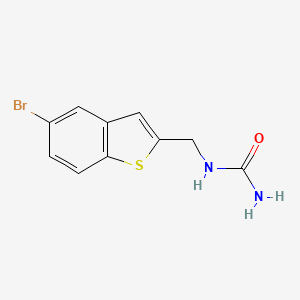 molecular formula C10H9BrN2OS B14703607 Urea, ((5-bromobenzo(b)thien-2-yl)methyl)- CAS No. 23799-94-2