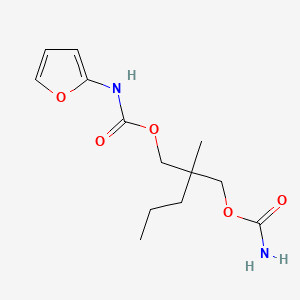 molecular formula C13H20N2O5 B14703609 2-[(Carbamoyloxy)methyl]-2-methylpentyl 2-furylcarbamate CAS No. 25384-86-5