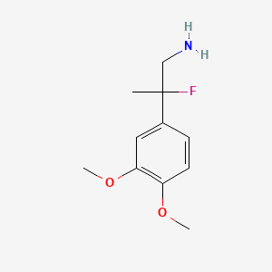 molecular formula C11H16FNO2 B1470363 2-(3,4-Dimethoxyphenyl)-2-fluoropropan-1-amine CAS No. 1547920-54-6
