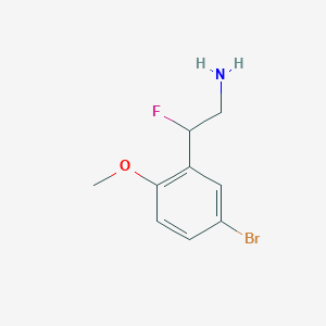 molecular formula C9H11BrFNO B1470365 2-(5-Bromo-2-methoxyphenyl)-2-fluoroethan-1-amine CAS No. 1782586-19-9
