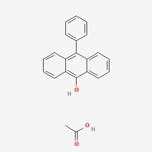 Acetic acid;10-phenylanthracen-9-ol