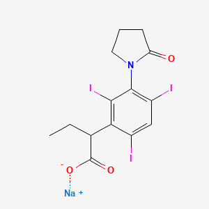 2-(3-(2-Oxo-1-pyrrolidinyl)-2,4,6-triiodophenyl)butyric acid sodium salt